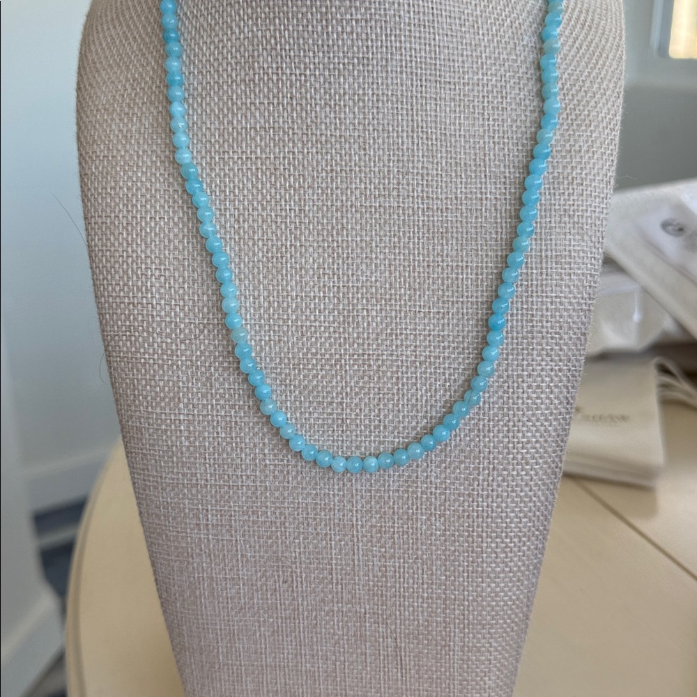 Elegant Blue Beaded Necklace - Picture 2 of 3